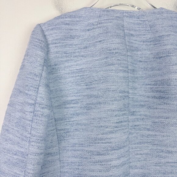 NWOT J. Crew Factory Tweed Lady Jacket Blazer Fresh Air Linear Tweed Blue Size 8 - Picture 11 of 13